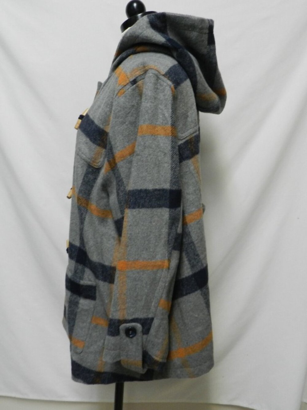 ModCloth Toggle over Coat jacket grey lined Pockets Hooded Women Size Sz 2X - Picture 4 of 11